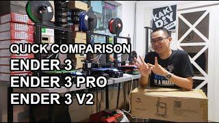 Comparison - Creality Ender 3 vs Ender 3 Pro vs Ender 3 V2