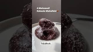 Sadece 4 Malzeme ile Kakaolu Muhallebi #muhallebitarifi