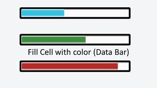 Fill cell with color based on value (Data Bar)