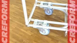 Hand push cart with caster control device