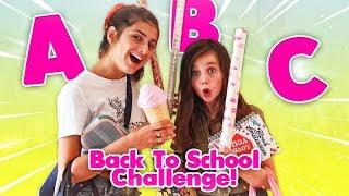 DE ALFABET BACK TO SCHOOL SHOPPING CHALLENGE met LILLYAN | ABC Challenge - Bibi