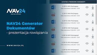 Aplikacja NAV24 Generator dokumentów