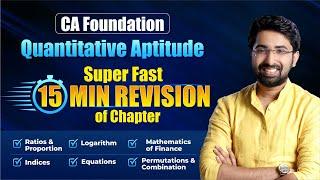 CA Foundation | Quantitative Aptitude | Super Fast Mini Revision | Last Day Revision | Part-1