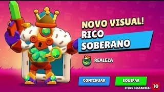 RICO SOBERANO HIPERCARGA essa skin está FENOMENAL | brawlstars