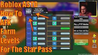 Roblox ASTD How To AFK Farm Levels For The Star Pass(UI CHANGED)