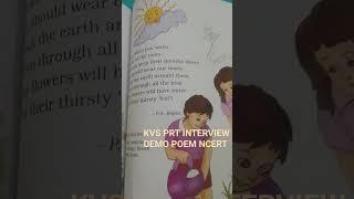 KVS PRT INTERVIEW DEMO POEM NCERT MARIGOLD  ENGLISH CLASS 4 Writer  P.A.Ropes