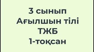 3 сынып Ағылшын тілі ТЖБ 1-тоқсан