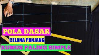 cara membuat pola celana panjang yang mudah dan simple