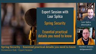 Expert Session: Spring Security with Laur Spilca