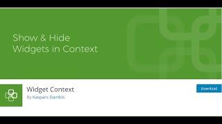 How to show and hide widgets on certain sections of your site Wordpress Plugin