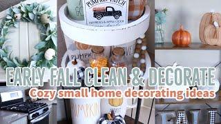 FALL CLEAN AND DECORATE WITH ME 2023 | SMALL home FALL decorating | FARMHOUSE FALL HOME DECOR