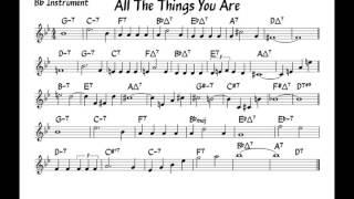 All the things you are - Play along - Bb version