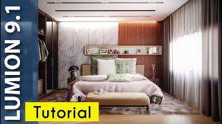 Lumion 9 Realistic Interior Tutorial #20 Bedroom