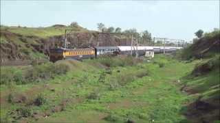 3 Beautiful Train Angles at Picturesque Village of Khardi, Central Railway, Maharashtra, India