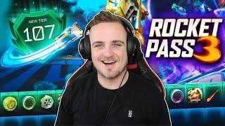 FINALLY Unlocking All Of The Rocket Pass Tiers In Rocket League! PAINTED & SPECIAL EDITION ITEMS!