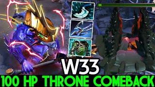 W33 [Slardar] 100 HP Throne Comeback Crazy Game Dota 2