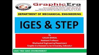 CAD/ CAM IGES & STEP GRAPHIC STANDARDS || GAGAN BANSAL