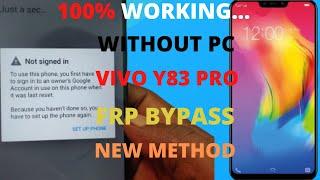 Vivo Y83,Y83Pro (1802)Frp Unlock Without Pc Bypass Google Account Lock 100% Working