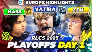 THE PLAYOFFS ARE HERE! | DAY 1 EUROPE HIGHLIGHTS | RLCS 2025 | Birmingham Major: Open 1