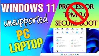 INSTALL WINDOWS 11 ON UNSUPPORTED PC/LAPTOP | UNSUPPORTED RYZEN PROCESSOR | NO DATA LOSE