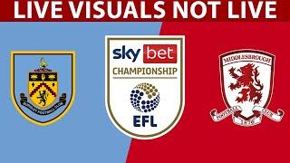  Middlesbrough vs Burnley LIVE | English Football League