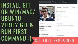 Git Tutorial in Hindi #2: How to install Git in Hindi | Run the first Command on Git