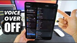 How to Disable / Turn OFF VoiceOver on a Apple iPad Pro M4
