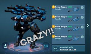 Damage dealer retro crisis is crazy (War robots gameplay)