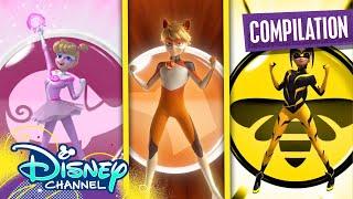 Miraculous Hero Transformations! | Miraculous Ladybug | @disneychannel x @Miraculous