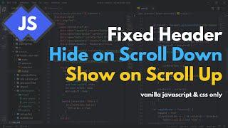 How to hide header on scroll down & show on scroll up - vanilla Javascript