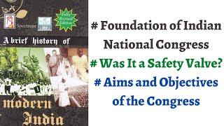 (V64) (Safety Valve Theory-Foundation of Indian National Congress) Spectrum Modern History IAS/PCS