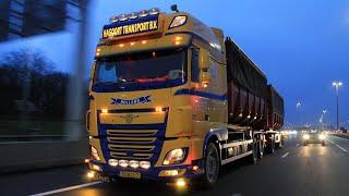 DIKKE BAKKEN LOSSEN MET DE #DAF XF SUPERSPACE VAN HAGOORT TRANSPORT!!!