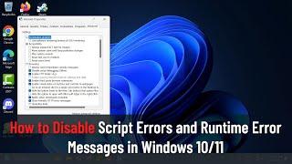 How to Disable Script Errors and Runtime Error Messages in Windows 10/11