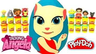 Huevo Sorpresa Gigante de Talking Angela en Español de Plastilina Play Doh