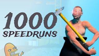 1000 Getting Over It Speedruns In A Single Video