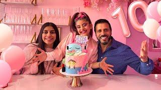 Sally's 10th Happy Birthday Party Cake Surprise with Deema and Friends