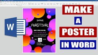 How to make a POSTER in Word | Microsoft Word Tutorials