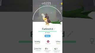 Pokémon go shiny galarian farfecth’d #pokemon #shorts