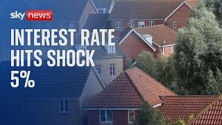 Interest rate hits 'shock' 5% after 0.5 percentage point increase
