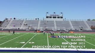 KOBE WILLIAMS - RAY GUY PROKICKER.COM TOP PROSPECT CAMP 2020 - KICKOFFS