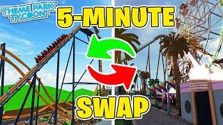 Theme Park Tycoon 2 But We SWAP Parks Every 5 Minutes