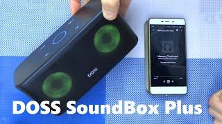 DOSS SoundBox Plus Bluetooth speaker 16W with backlight touch control budget speaker video review