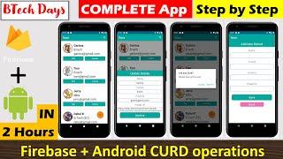 Firebase CURD operations Android | Firebase Add Update Delete Search and Display in Android