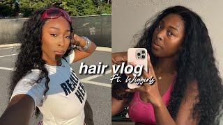 Girl I got my hair done by an ATL HAIRSTYLIST | Fluffy Loose Deep Wig Easy Install ft. Wiggins Hair