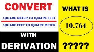 How To Convert Square Meter (m2) to Square Feet (ft2) with Derivation | Learning Technology