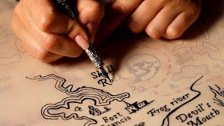  Tracing Fantasy Map ASMR