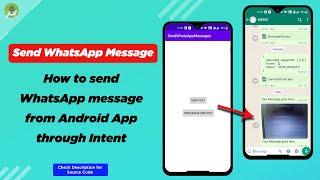 How to send WhatsApp Messages from Android Application through Intent - 2022