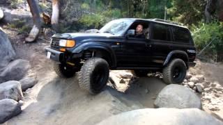 80 series Land Cruiser - staircase at Slick Rock in Northern CA