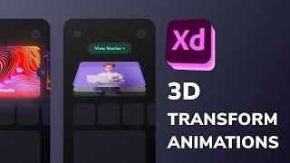 3D Transform Animations in Adobe Xd! | 3D Transform + Auto Animate | Design Weekly