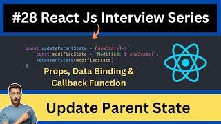 #28 React Js Challenge Day 28 | Update Parent State (Using Callback) in React Js